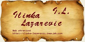 Ilinka Lazarević vizit kartica